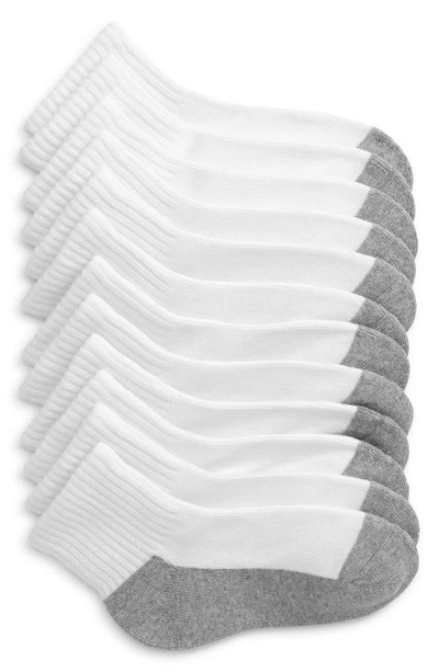 Tucker + Tate 6-pack Active Quarter Socks In White/grey