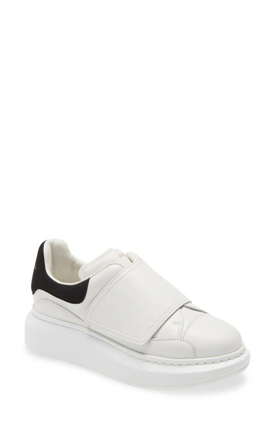 Shop Alexander Mcqueen Kids' Oversized Platform Sneaker In White/ Black