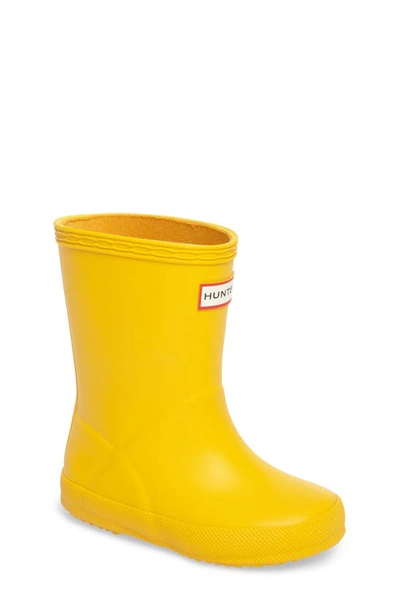 Shop Hunter First Classic Waterproof Rain Boot In Yellow