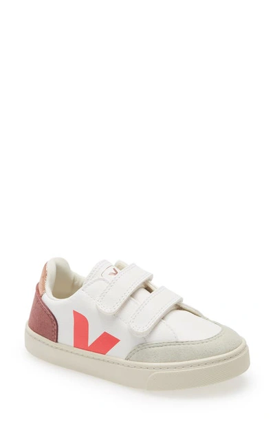 Shop Veja Small V-12 Sneaker In Extra White/ Multi Dried Petal