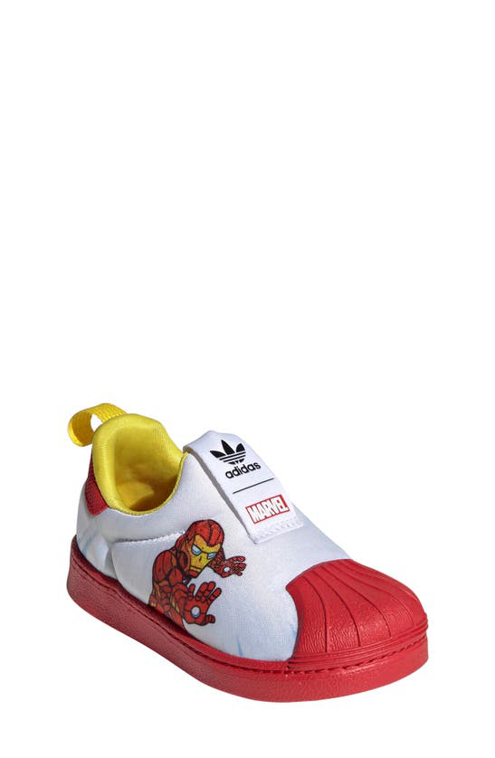 Adidas Originals Babies' Superstar 360 X Marvel Sneaker In White/ Vivid  Red/ Yellow | ModeSens