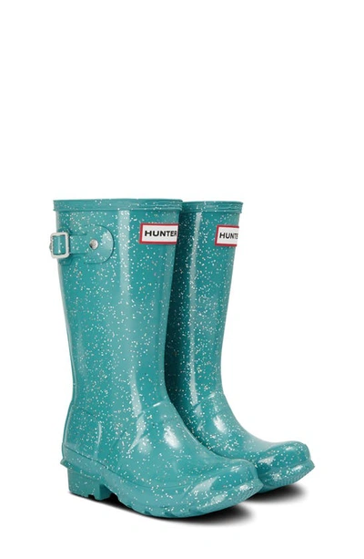 Hunter Kids Original Giant Glitter Waterproof Rain Boot In Blue Spruce ModeSens