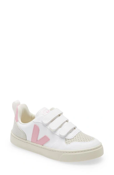 Shop Veja V-10 Sneaker In White Guimauve