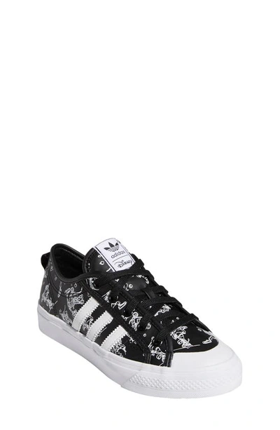 Shop Adidas Originals Nizza X Disney Sport Goofy Sneaker In Core Black/ftwr White