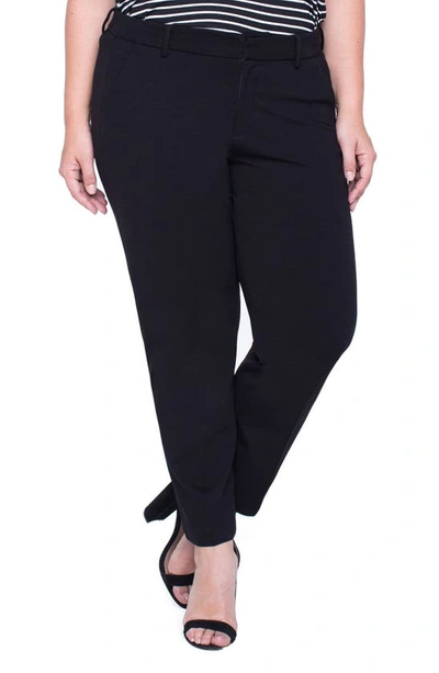 Shop Liverpool Los Angeles  Kelsey Ponte Knit Trousers In Black