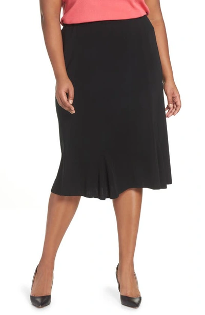 Shop Ming Wang Gore Flare Skirt In Black