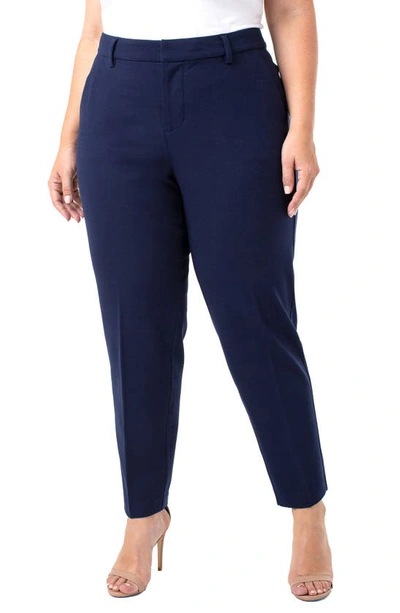 Shop Liverpool Los Angeles  Kelsey Ponte Knit Trousers In Cadet Blue