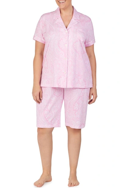 Shop Lauren Ralph Lauren Bermuda Pajamas In Pink