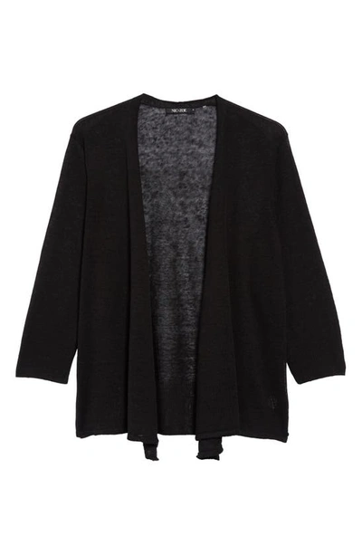 Shop Nic + Zoe '4-way' Three Quarter Sleeve Convertible Cardigan In Black Onyx