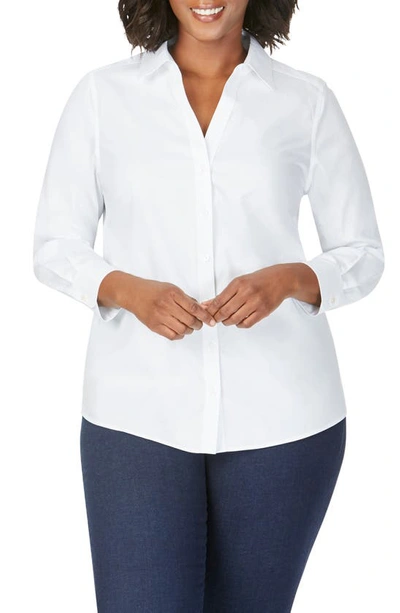 Shop Foxcroft Chrissy Non-iron Shirt In White