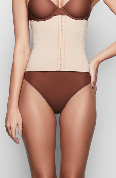 Shop Skims Neoprene Shapewear Waist Trainer In Clay