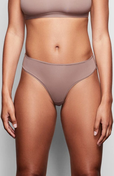 Shop Skims Fits Everybody Thong In Umber