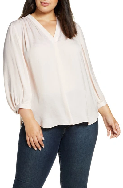 Shop Vince Camuto Rumple Fabric Blouse In Pink Blush