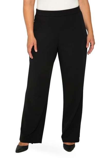 Shop Standards & Practices High Waist Stretch Crepe Trousers In Black