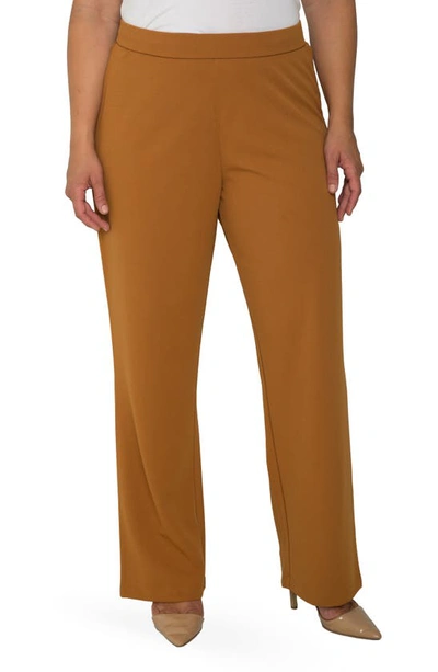 Shop Standards & Practices High Waist Stretch Crepe Trousers In Dark Mustard