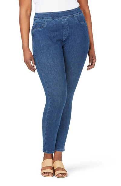 Foxcroft Uptown Stretch Pull-on Jeans In Classic Blue