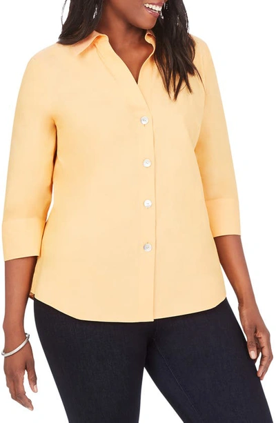 Shop Foxcroft Paige Button-up Shirt In Golden Rod