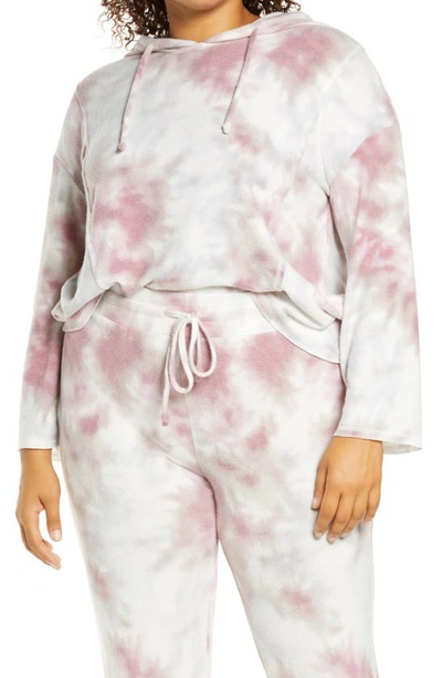 Shop Adyson Parker Tie Dye Hoodie In Plum Juice Combo