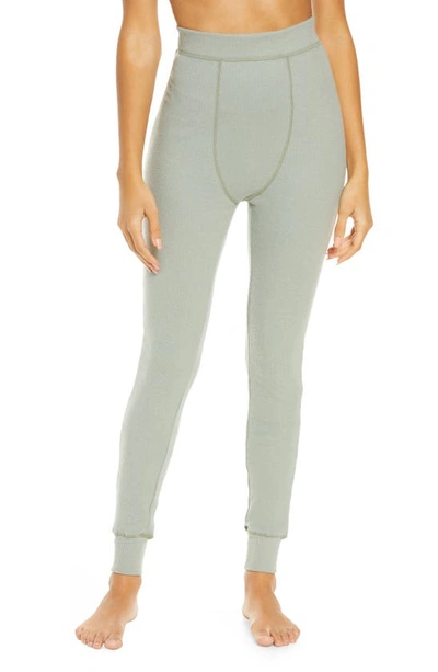 Shop Skims Brushed Waffle 2.0 Leggings In Mineral