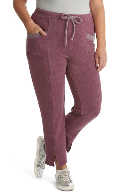 Shop Adyson Parker Burnout Joggers In Deep Wine