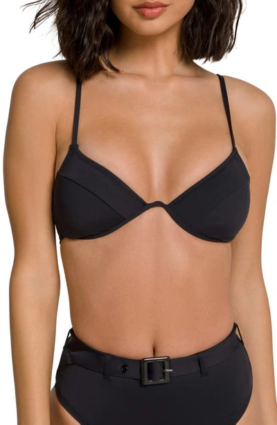 Shop Good American Show Off Curve Bikini Top In Black001