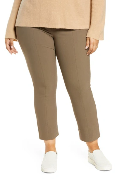 Shop Vince Stitch Front Pants In Taupe