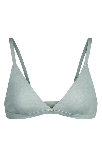 SKIMS Pointelle Logo Triangle Bralette in Soot XXS - $30 New With Tags -  From Rachel