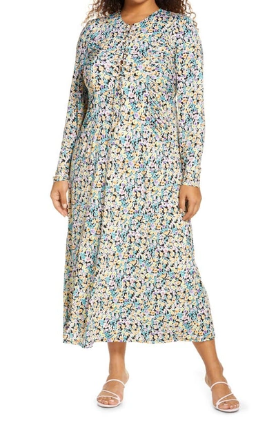 Shop Afrm London Floral Print Long Sleeve Dress In Multi Printemps