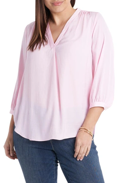 Shop Vince Camuto Rumple Satin Blouse In Pink Iris