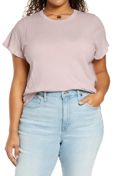 Shop Madewell Perfect T-shirt In Pale Lilac