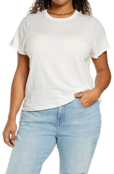 Shop Madewell Perfect T-shirt In Bright Ivory