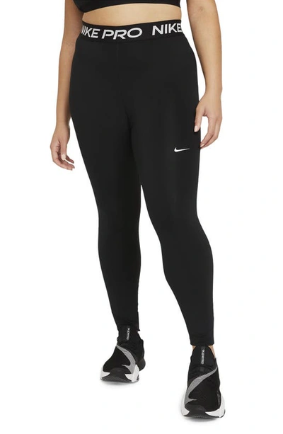 Shop Nike Pro 365 Leggings In Black/ White