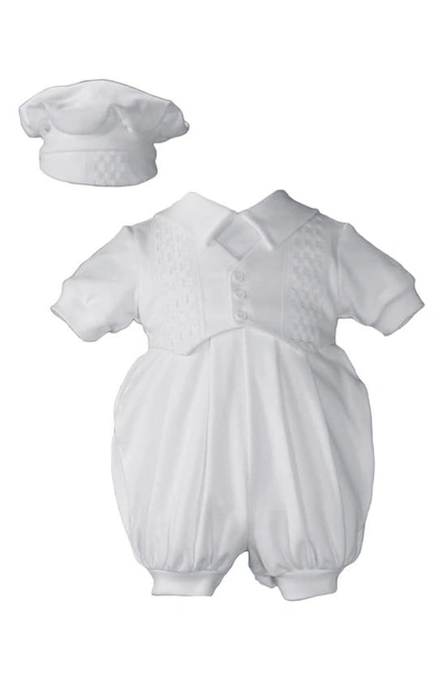 Shop Little Things Mean A Lot Romper & Hat Set In White