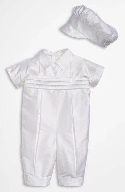 Little Things Mean A Lot Dupioni Romper In White
