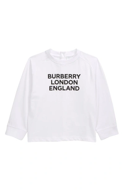Shop Burberry Kids' Logo Graphic Tee In White