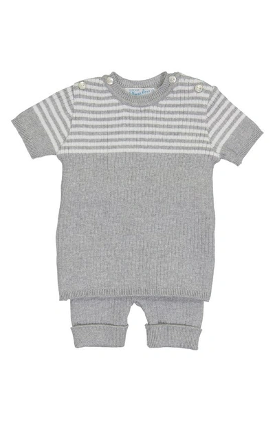 Feltman Brothers Knit Sweater & Shorts Set In Heather Gray