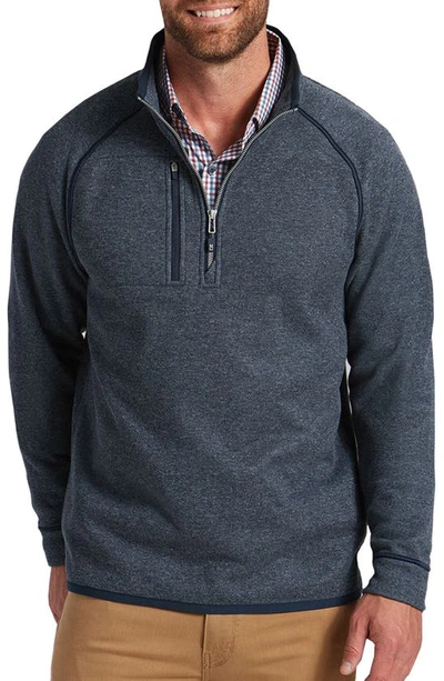 Cutter & Buck Mainsail Sweater-knit Mens Big And Tall Half Zip Pullover Jacket In Blue