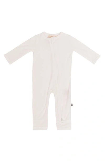 Shop Kyte Baby Zip-up Romper In Cloud