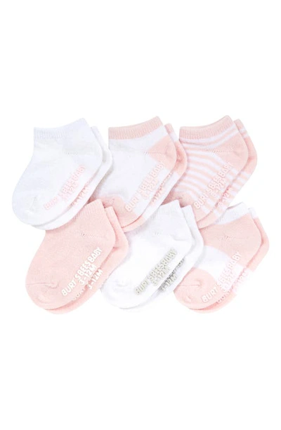 Shop Burt's Bees Assorted 6-pack Ankle Socks In Blossom