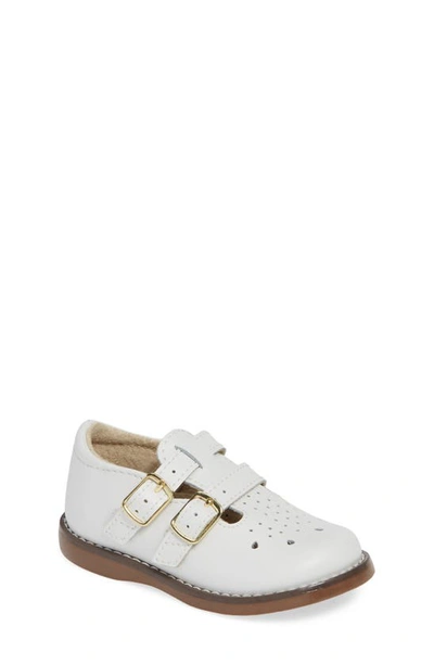 Footmates Danielle Double Strap Shoe In White