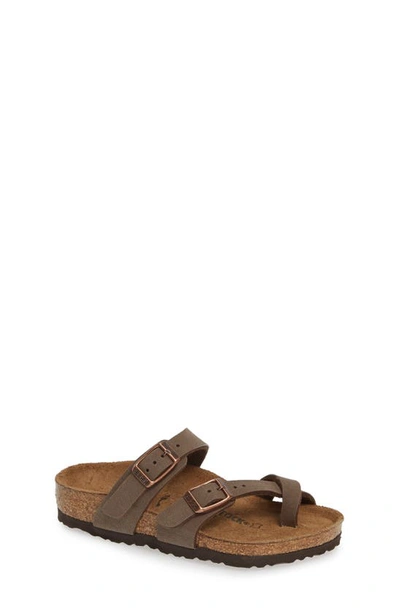 Shop Birkenstock Kids' Mayari Birko-flor Slide Sandal In Mocha