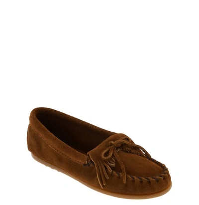 Shop Minnetonka Kilty Moccasin In Brown