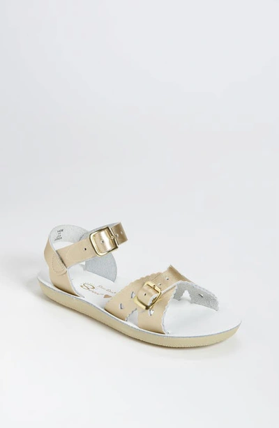 Shop Salt Water Sandals By Hoy Sun San Sweetheart Sandal In Metallic Gold