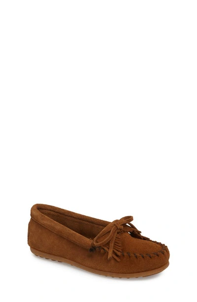 Shop Minnetonka Kiltie Moccasin In Dustry Brown