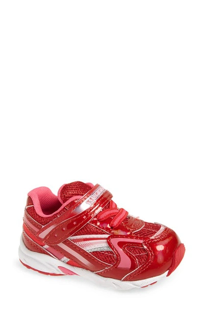 Shop Tsukihoshi Kids' Glitz Washable Sneaker In Red/ Pink