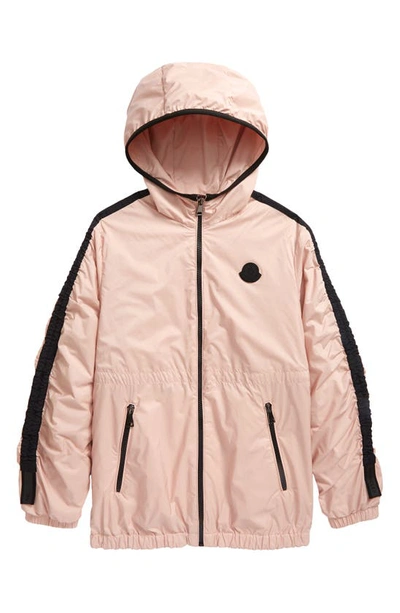 Shop Moncler Denata Nylon Hooded Jacket In Pink