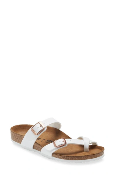 Shop Birkenstock Kids' Mayari Birko-flor Slide Sandal In White