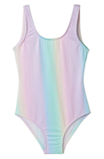 Shop Stella Cove Pastel Rainbow One-piece Swimsuit In Multicolor