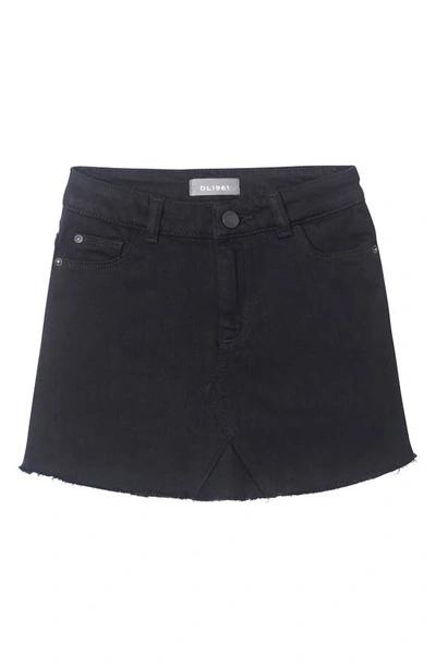 Shop Dl Cutoff Black Denim Skirt In Jet Set