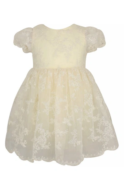 Shop Popatu Embroidered Lace Fit & Flare Dress In Cream